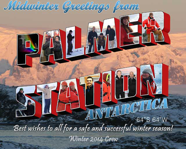 Palmer Station's greeting card