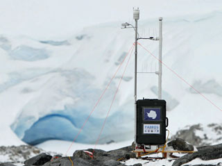 gasping for air aerosol sampler next to Hero Inlet