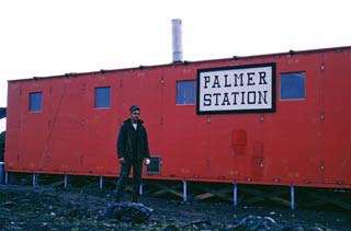 BUCN Chuck Alletto in front of the newly constructed station he helped build