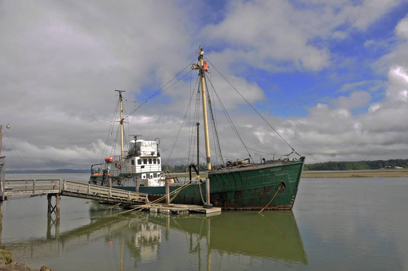 familiar green boat