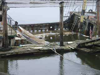 midships at low tide