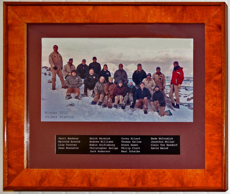 the framed photo