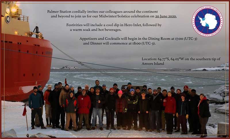 2020 Palmer Station midwinter greeting