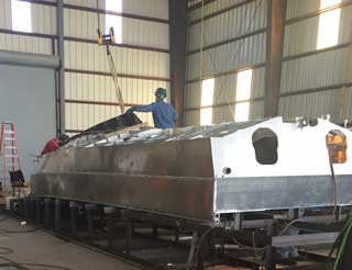 installing the hull plating