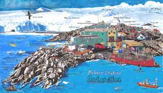 where's the McDonalds? Palmer Station art map