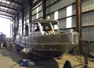 installing the wheelhouse cabin