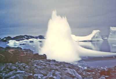 an explosive blast for the pier