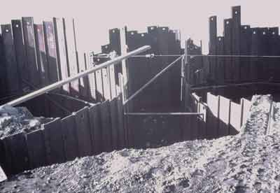 a good look at the sheet pile cell construction