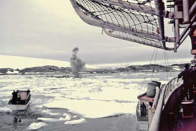 blasting the turning basin