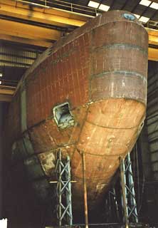 bottoms up LMG hull under construction